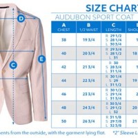 Sport Coat Jacket Size Chart