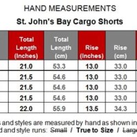 St John 8217 S Bay Size Charts