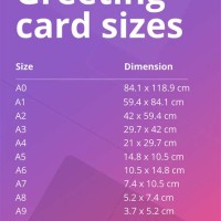 Standard Greeting Card Size Chart Australia