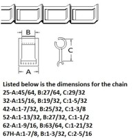 Steel Detachable Chain Size Chart