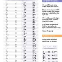 Stride Rite Size Chart Conversion