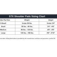 Stx Cell 4 Shoulder Pad Size Chart