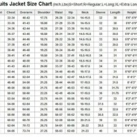 Suit Jacket Size Chart Big And Tall