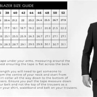 Suit Jacket Size Conversion Chart