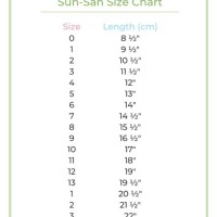 Sun Sans Sea Wees Size Chart