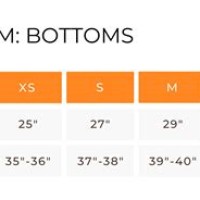 Sunsets Swimsuit Size Chart