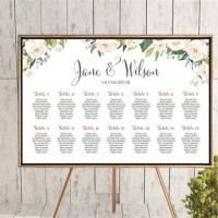 Table Seating Chart Wedding Template