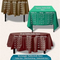 Tablecloth Size Chart For Rectangular Tables And Chairs