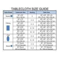 Tablecloths Size Chart