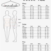 Tahari Dress Size Chart