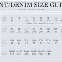 Talbots Jeans Size Chart