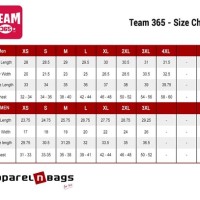 Teamwork Athletic Size Chart