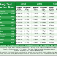 Thc Detection Times In Urine Chart