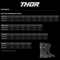 Thor Mx Boots Size Chart