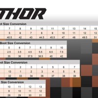 Thor Riding Boots Size Chart