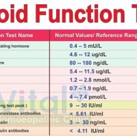 Thyroid Test Results Chart Australia