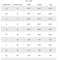 Tiana B Size Chart