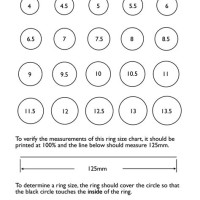 To Scale Ring Size Chart