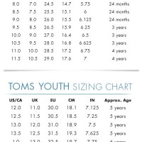 Toms Child Size Chart