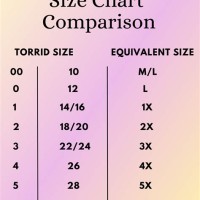 Torrid Pants Size Chart