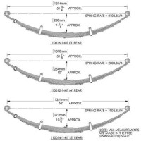 Toyota Leaf Spring Dimensions Chart