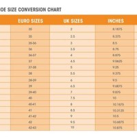 U S Women Shoe Size Chart