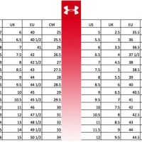 Under Armour Shoe Size Chart Women S