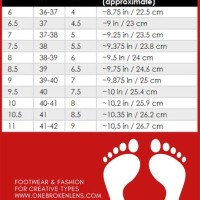 Us Female Shoe Size Chart