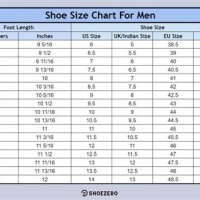 Us Men S Size Chart Shoes