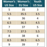 Us Shoe Size Chart Youth To Women S