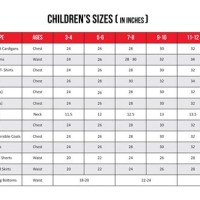 Us Size Chart Children S Clothes