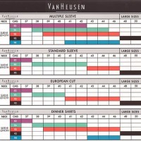 Van Heusen Dress Shirt Size Chart