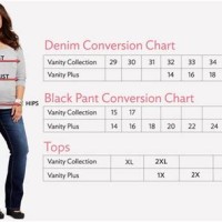 Vanity Jeans Size Chart