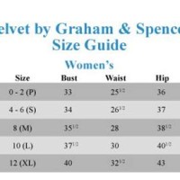 Velvet By Graham And Spencer Size Chart