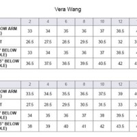 Vera Size Chart