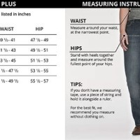 Vigoss Jeans Plus Size Chart