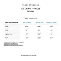 Vigoss Shorts Size Chart