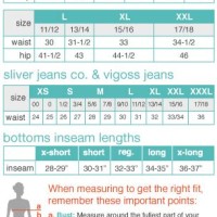 Vigoss Women S Jeans Size Chart