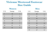 Vivienne Westwood Size Chart Shoes