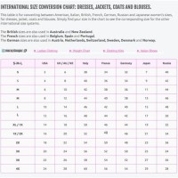 Waist Size Conversion Chart Women S