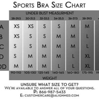 Warners Sports Bra Size Chart