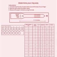 Wedding Band Size Chart