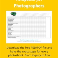 Wedding Photographer Workflow Chart