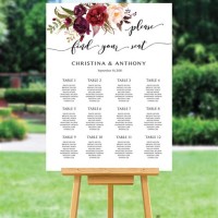 Wedding Seating Chart Poster Template Microsoft Word