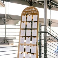 Wedding Seating Chart Written On Mirror