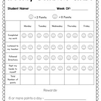 Weekly Behavior Chart