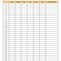 Weight Loss Chart Printable Blank