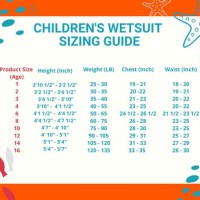 Wetsuit Size Chart Youth