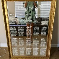 What Size Mirror For Wedding Seating Chart