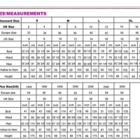 Wish Size Chart